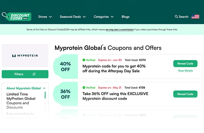 MyProtein coupons